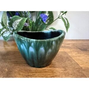 Vintage Canadian Pottery Green Drip Glaze Planter‎ MCM Art Pottery